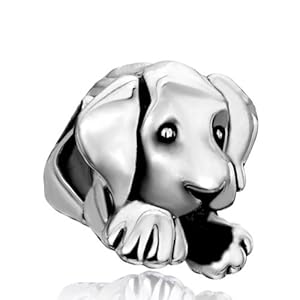 Pugster Sleepy House Dog Bead Charm Fit Pandora Charms & Beads