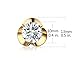 SBLING 18K Gold Plated Cubic Zirconia Stud Earrings (6.5cttw)