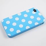 Baby Blue Polka Dot Flex Gel Case for Iphone 4 & 4S