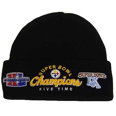 NFL PITTSBURGH STEELERS SUPER BOWL CHAMPS KNIT BEANIE