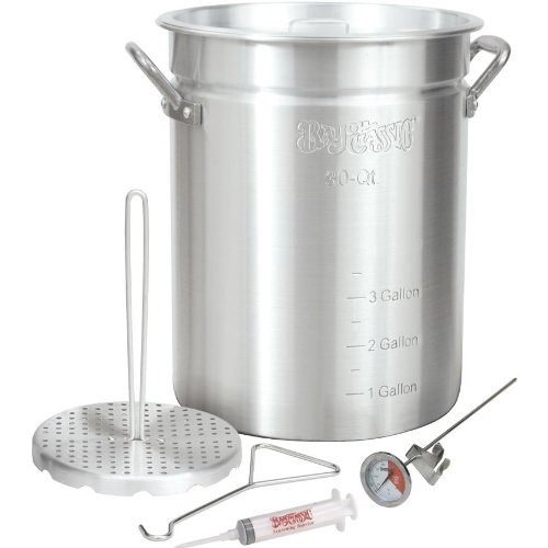 Bayou Classic 3025 30-Quart Aluminum Turkey Fryer Pot with Accessories