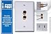 Electronics : 2 Post Speaker Wall Plate for 1 Speaker