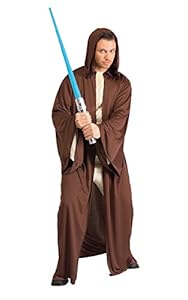 Rubie's Costume Star Wars Adult Hooded Jedi Robe Costume, Brown, One Size Costume