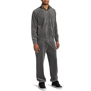 Sean John Men’s Velour Hook-Up Jacket,Gunmetal Heather,XXX-Large