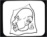 Decorated Mouse Pad with Russia, man, Soviet, "black and white", symbol, Lenin, communist, sign, flag, bald, Asia, sickle, hammer