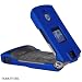 Motorola Razr V3 V3c V3m Blue Rubberize Crystal Case Cover with Removable Ratcheting and Fixed Belt Clip