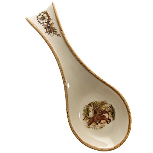 Earthenware Fox Spoon Rest Woodland Christmas
