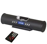 Ricco V10 Latest 2012 Aluminium Power Tube iPhone 4 4S 3GS iPod Nano Touch Classic iPad Shuffle 2G 3G 4G G4 5G G5 G6 S Portable Travel Charger Speaker and Docking System---Latest Model Support ALL iPods+MicroSD MEMORY CARD +USB Flash Drive+ FM Radio+ Alarm Clock+ Remote Control