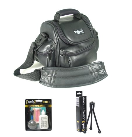 Vidpro Deluxe Camera Bag with Lens Cleaning Kit & Tabletop Tripod