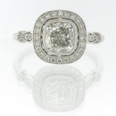 2.01ct Cushion Cut Diamond Engagement Anniversary 