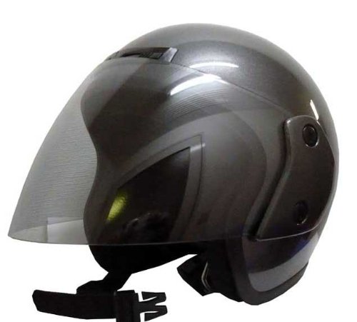 送料無料 バイク用 ヘルメット ◎ スタイリッシュ　ジェットヘルメット　（ガンメタ）