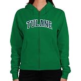 NCAA Tulane Green Wave Ladies Arch Applique Midweight Zip Hoodie - Green