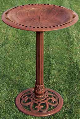 Ace Garden Pals 015650-01 Classic Design Bird Bath - Rustic Bronze