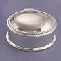 SILVER PLATED OVAL BEAD BOX
