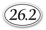 26.2 Marathon Running Euro Oval bumper sticker decal