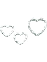 Sterling Silver CZ Heart Earring and Pendant Set