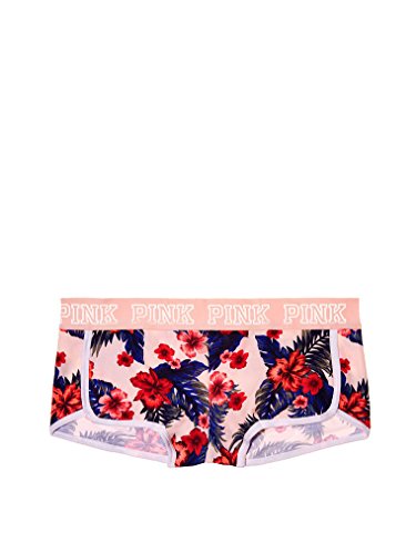 Victoria's Secret New logo Boy short Panty Euphoria Pink Floral (Medium)