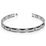 Faceted Men”s Watch Style Tungsten Carbide Bracelet