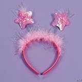 IMAGE OF Plastic Sequined Star Fairy Headband Boppers (1 dz)