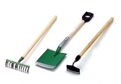 Miniature Set of 3 English Gardening Tools