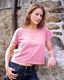 Pigment-Dyed Cotton Ladies' Cropped T-shirt