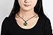 Parma77 Donut Light Green Dyed Jade Pendant Necklace Jewelry Lucky Protection Powers Amulet
