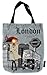 MIAMICA GREY LONDON CITY CHICA REUSABLE TOTE TRAVEL TOTES BAG