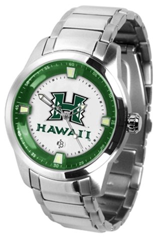 Hawaii Warriors UH NCAA Mens Titan Steel Watch