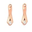 18K Rose Gold Diamond Earring Jackets - 0.06 Ct.