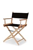 Telescope Casual Heritage Dining Height Director Chair, Black with Varnish Frame