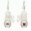 Milwaukee Brewers MLB Snowman Baseball Earrings (1")