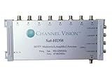 5 in 8 Out HDTV Multiswitch Amplified Antenna & Satellite