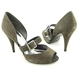 BCBGirls Women's Morena Pump,Aluminum/Black,10 M US