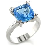 Jewelry - 3 Carat Aquamarine Swarovski Ring SZ 5