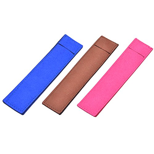 COSMOS ® Pack of 3 pcs Assorted Color Soft Synthetic Ultra Fiber Pen Slip Sleeve/Case/Holder