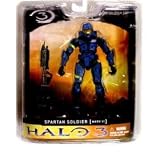 Halo 3 Mcfarlane Toys Series 1 Exclusive Action Figure BLUE Spartan Soldier [MARK VI Armor]