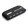 Anker� Uspeed USB 3.0 4 Port Compact Hub with Power Adapter and USB 3.0 Cable - Matte Black, VIA VL812 Chipset, 18 Months Warranty