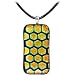 Holly Lynn Yellow Orange Honeycomb Dichroic Glass Necklace