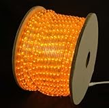 Novelty Lights, Inc. RL-LED-AM-SP 150' LED Rope Light Spool, Amber (Orange), Includes 5 Accessory Packs
