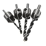 最高の価格4 ピース/セット hss 5 フルート皿ドリル ビット セット 3 ミリメートル-6 ミリメートル高速度鋼面取り リーマー木工工具
