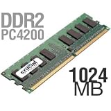  : Crucial Technology CT12864AA53E 1GB 240-Pin PC2-4200 533Mhz DIMM DDR2 RAM Memory