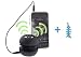 Portable Rechargeable Mini Speaker + Light Blue Fishbone Style Keychain for Ipod Touch 2nd Generation & Sandisk Sansa View