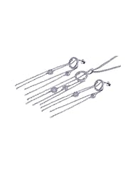 Nickel Free Sterling Silver Pendant & Earring Sets Open Circle W/ Strands Set