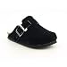 Bearpaw Kids' Suede & Shearling Clog - Style 359 Jasmine (4, Black)