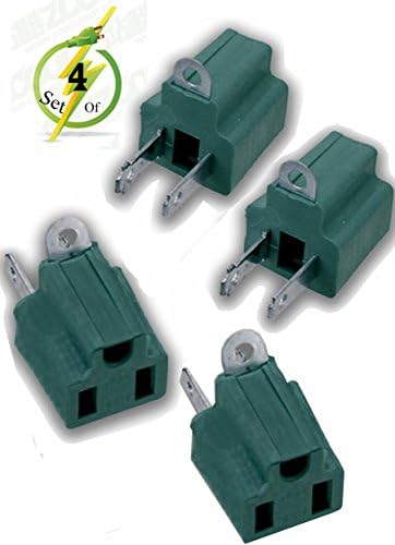 3-Prong To 2-Prong Adapter, Electric Grounding Outlet Converter, 2-Pack (4 PCS)