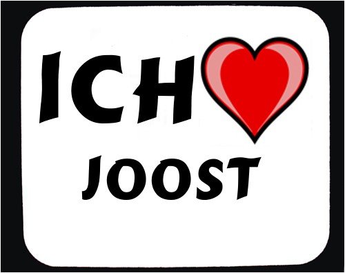 Mauspad mit Ich liebe Joost Dekoration