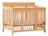 Stork Craft Tuscany 4 in 1 Fixed Side Convertible Crib, Natural