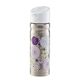 Stainless Steel Thermal Water Bottle - 16 oz Nouveau Flowers with Pop Lid