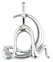 Moon-Sign Silver Aquarius Pendant + 18" Tonda