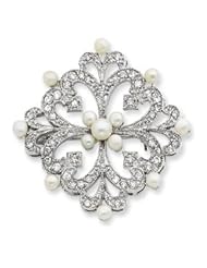 Sterling Silver Freshwater Pearl & CZ Pin - QP879
